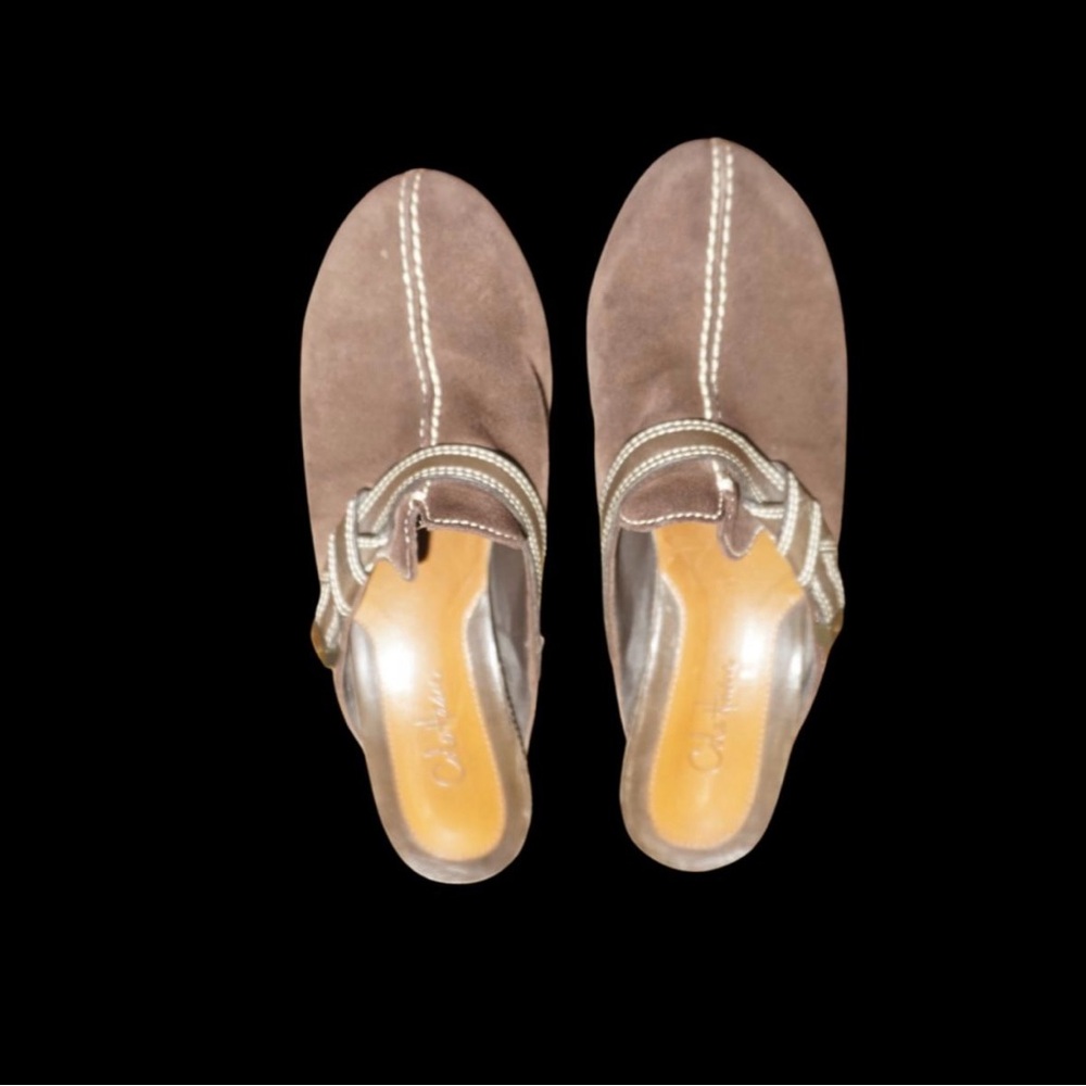 Cole Haan Brown Suede Mules